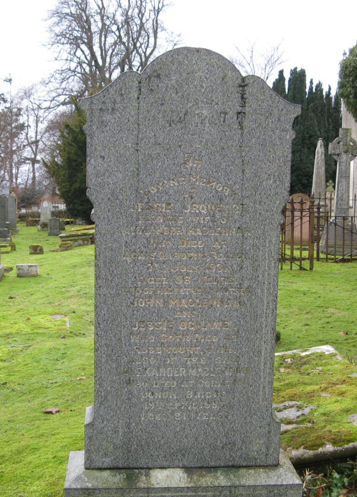 Photo of headstones/Alexander MacLennan d1956 Conon Bridge &cntns hdstn Alness